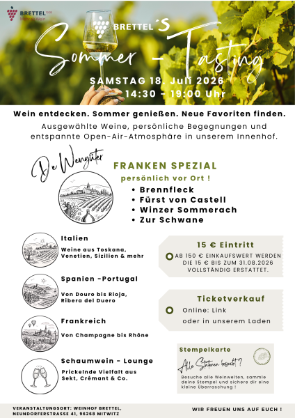 Sommer-Tasting 2026 – Ticket